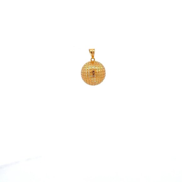 18K Gold Pendant Charm Money Lucky Coin - Picture 7 of 8